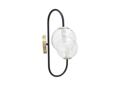 GLAM Applique Murale Iron Black – Glam Industriel et Élégance Sombre 36x24x45 cm