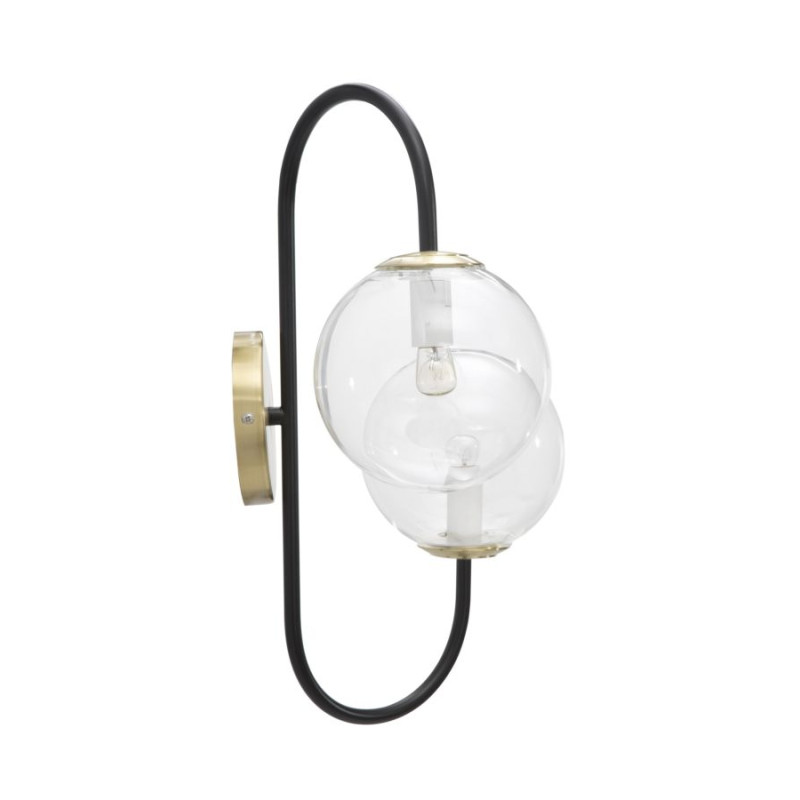 GLAM Applique Murale Iron Black – Glam Industriel et Élégance Sombre 36x24x45 cm