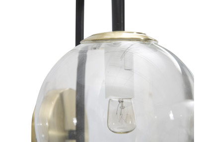 GLAM Applique Murale Iron Black – Glam Industriel et Élégance Sombre 36x24x45 cm