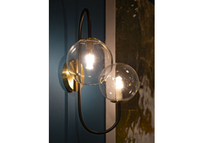 GLAM Applique Murale Iron Black – Glam Industriel et Élégance Sombre 36x24x45 cm