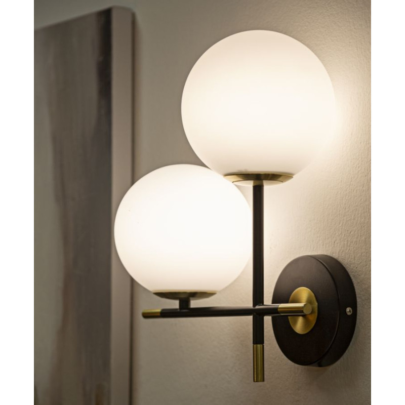 GLAM Applique Murale Darky Double – Design Glam et Style Contemporain 30x17x35 cm