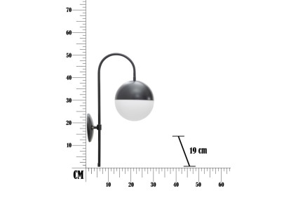 GLAM Applique Murale Darky Street – Glam Urbain et Ambiance Élégante 19x31x51 cm