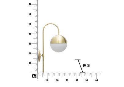 GLAM Applique Murale GlamY Street – Style Glam Chic et Lumière Moderne 19x31x51 cm