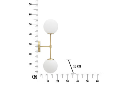 GLAM Applique Murale GlamY Doppia – Élégance et Luxe Contemporain 15x21x55 cm