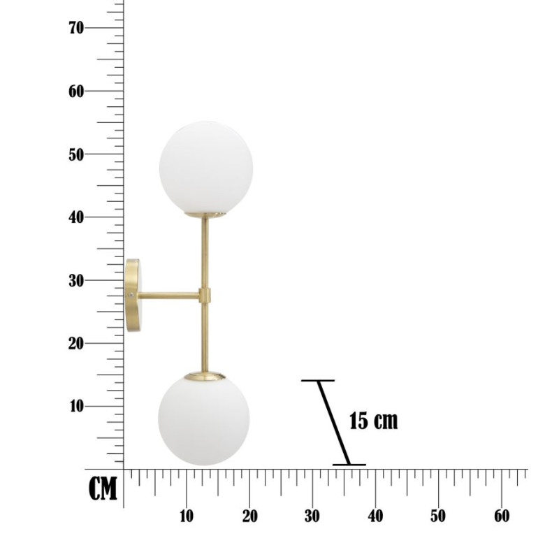 GLAM Applique Murale GlamY Doppia – Élégance et Luxe Contemporain 15x21x55 cm