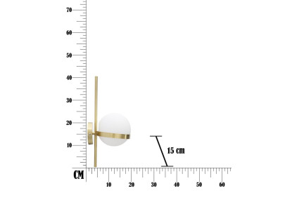 GLAM Applique Murale GlamY Circle – Design Raffiné et Glamour 15x20x40 cm