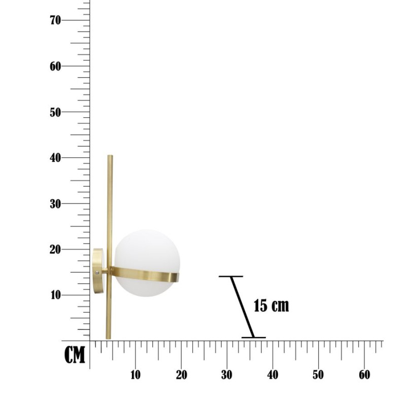 GLAM Applique Murale GlamY Circle – Design Raffiné et Glamour 15x20x40 cm