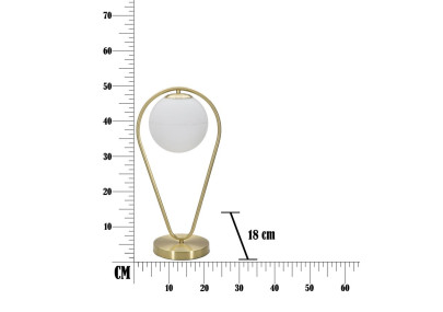 GLAM Lampe de Table GlamY Drop – Design Glam et Éclairage Chic 25x18x50 cm