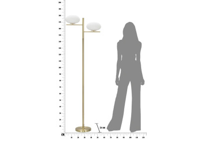 GLAM Lampadaire Ovale GlamY – Luxe et Style Éblouissant 51x24x180 cm