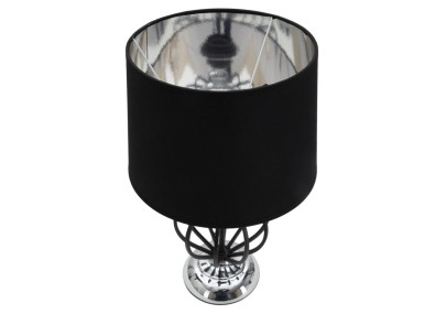 GLAM Lampe de Table Darky Silver – Élégance Contemporaine Ø28x44,5 cm