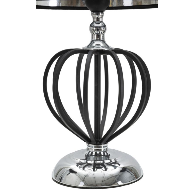 GLAM Lampe de Table Darky Silver – Élégance Contemporaine Ø28x44,5 cm