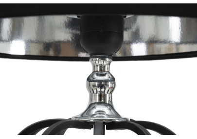 GLAM Lampe de Table Darky Silver – Élégance Contemporaine Ø28x44,5 cm