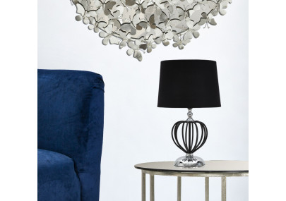 GLAM Lampe de Table Darky Silver – Élégance Contemporaine Ø28x44,5 cm