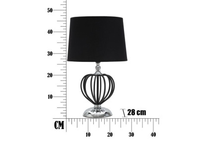 GLAM Lampe de Table Darky Silver – Élégance Contemporaine Ø28x44,5 cm