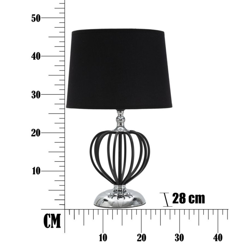 GLAM Lampe de Table Darky Silver – Élégance Contemporaine Ø28x44,5 cm