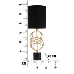 GLAM Lampe de Table CirclY – Style Contemporain Glam Ø20x58,5 cm