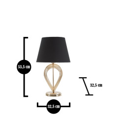 GLAM Lampe de Table MaxT – Chic et Style Glam Ø32,5x53,5 cm