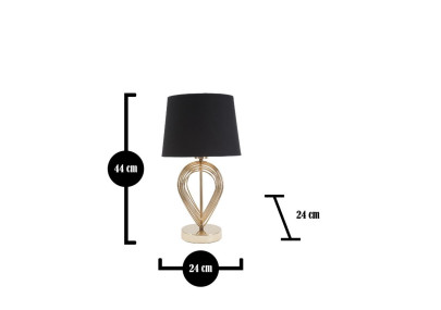 GLAM Lampe de Table MaxT – Élégance Contemporaine Ø24x44 cm