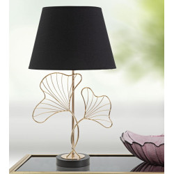 GLAM Lampe de Table Feuilles – Ambiance Naturelle et Glamour Ø30x60 cm