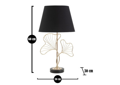 GLAM Lampe de Table Feuilles – Ambiance Naturelle et Glamour Ø30x60 cm