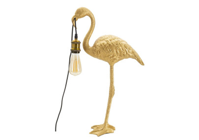 GLAM Lampe de Table Flamingo – Design Exotique et Glam 37x19x59 cm