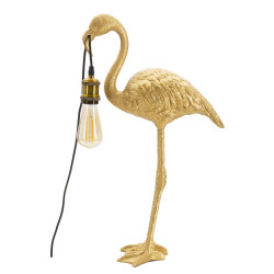 GLAM Lampe de Table Flamingo – Design Exotique et Glam 37x19x59 cm