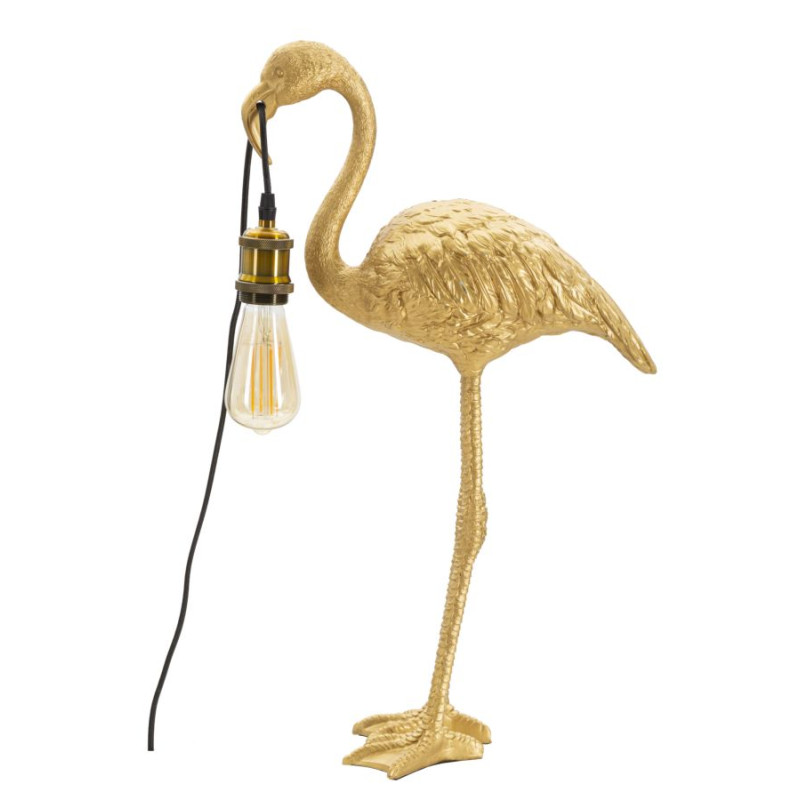 GLAM Lampe de Table Flamingo – Design Exotique et Glam 37x19x59 cm