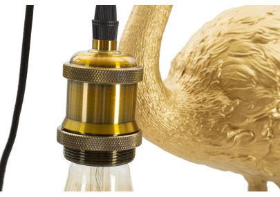 GLAM Lampe de Table Flamingo – Design Exotique et Glam 37x19x59 cm