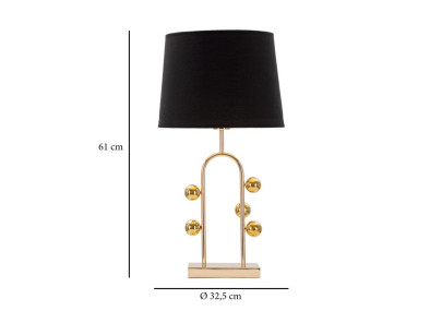 GLAM Lampe de Table Bubble – Glamour Contemporain et Ambiance Chic Ø32,5x61 cm