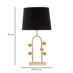 GLAM Lampe de Table Bubble – Glamour Contemporain et Ambiance Chic Ø32,5x61 cm