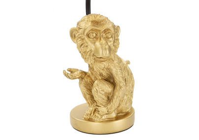 GLAM Lampe de Table Sit Monkey – Design Animalier et Style Glam Ø20x51,5 cm