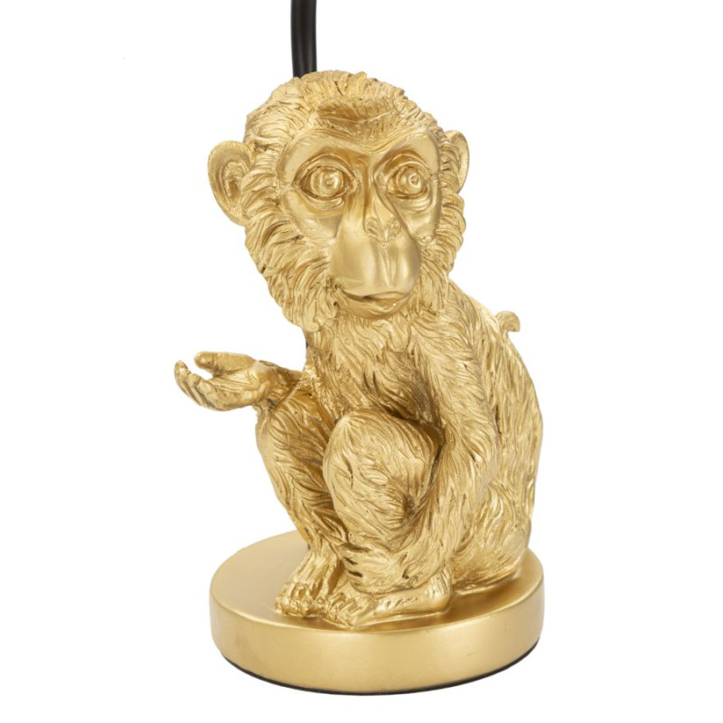 GLAM Lampe de Table Sit Monkey – Design Animalier et Style Glam Ø20x51,5 cm