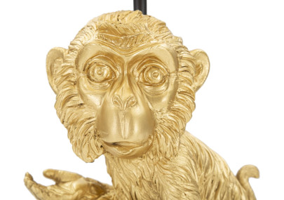 GLAM Lampe de Table Sit Monkey – Design Animalier et Style Glam Ø20x51,5 cm
