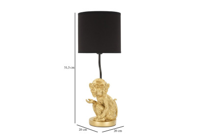GLAM Lampe de Table Sit Monkey – Design Animalier et Style Glam Ø20x51,5 cm