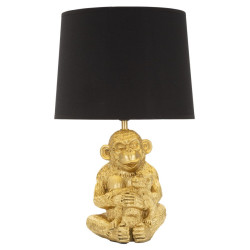 GLAM Lampe de Table Monkey Mum – Chic et Élégance Animalière Ø30x49 cm