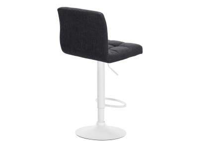 Tabouret de bar Calma en tissu blanc gris foncé