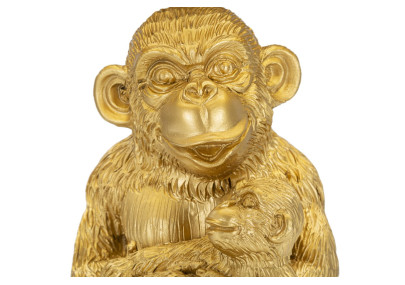 GLAM Lampe de Table Monkey Mum – Chic et Élégance Animalière Ø30x49 cm