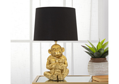 GLAM Lampe de Table Monkey Mum – Chic et Élégance Animalière Ø30x49 cm