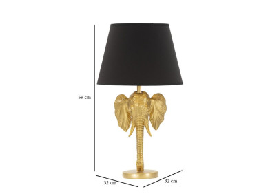 GLAM Lampe de Table Éléphant – Élégance Animalière Ø32x59 cm