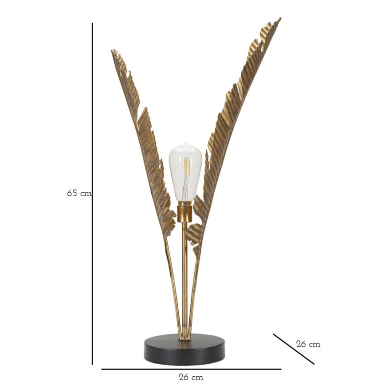 GLAM Lampe de Table Palm – Luxe et Élégance Contemporaine Ø26x65 cm
