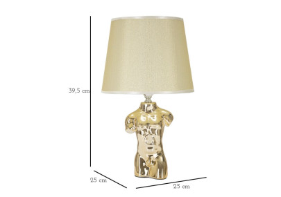 GLAM Lampe de Table Glam Man – Style Contemporain Chic 25x42,5 cm