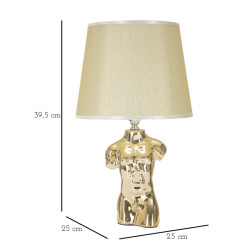 GLAM Lampe de Table Glam Man – Style Contemporain Chic 25x42,5 cm