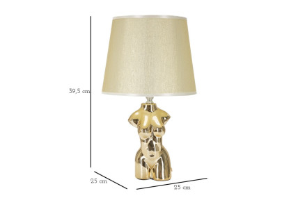 GLAM Lampe de Table Glam Femme – Raffinement et Éclairage Glam Ø25x39,5 cm