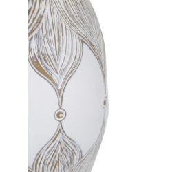 BOHO CHICH Lampe de Table Polyrésine Ovale Atène – Chic Bohème et Lumière Élégante Ø38x67 cm