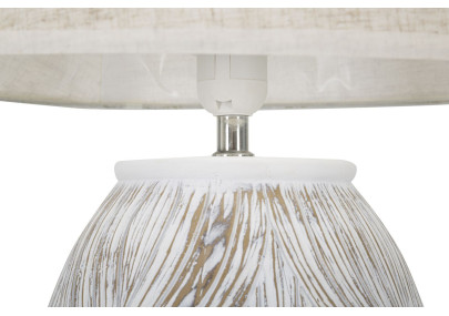 BOHO CHICH Lampe de Table Polyrésine Ovale Atène – Chic Bohème et Lumière Élégante Ø38x67 cm