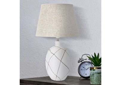 BOHO CHICH Lampe de Table Lignes Polyrésine – Élégance Bohème Ø35x60 cm