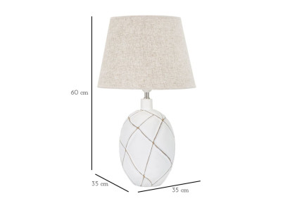 BOHO CHICH Lampe de Table Lignes Polyrésine – Élégance Bohème Ø35x60 cm