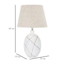 BOHO CHICH Lampe de Table Lignes Polyrésine – Élégance Bohème Ø35x60 cm