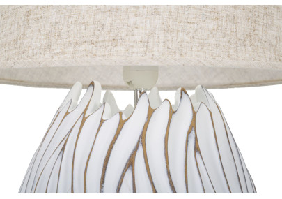 BOHO CHICH Lampe de Table Polyrésine Honduras – Style Bohème Raffiné Ø35x48 cm