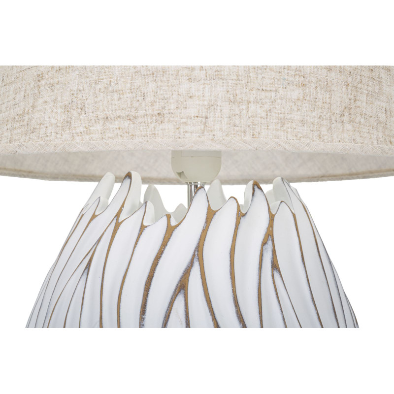 BOHO CHICH Lampe de Table Polyrésine Honduras – Style Bohème Raffiné Ø35x48 cm